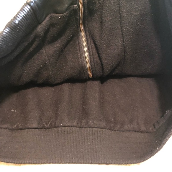 Torrid Womens 0 Black Grey Faux Leather Motorcycle Biker Full Zip Hoodie Jacket - Picture 5 of 10